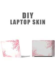 2pcs Peach Blossom Pattern Laptop Skin Stickers, Made Of High-Quality Waterproof And Scratch-Resistant PVC Material, Suitable For All Models, Can Add Personalized Decoration And Protect The Laptop Surface, Peel And Stick, No Trace Left. Experience The Unique Style Immediately! - Multicolor - View 4