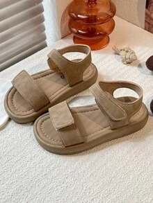 Sandalias de niña 2025 Nuevos zapatos de playa de princesa de verano para niños con perlas, zapatos de playa para niños pequeños - Gris - Ver 5