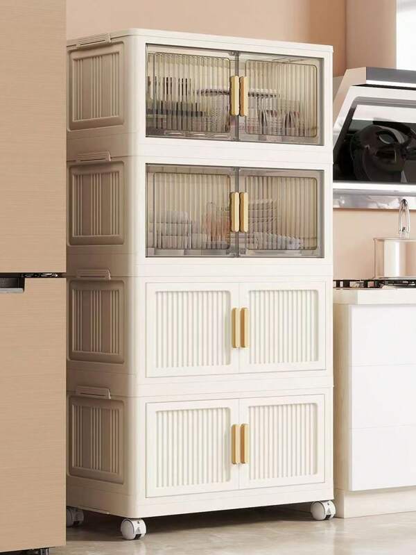 5/4/3/2/1-stöckiger Kinderschrank, faltbarer Kleiderschrank für Wohnzimmer/Schlafzimmer, Großraumschrank mit hoher Kapazität für Babykleidung