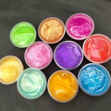 Dofuny 6 Farben Irideszierendes neonfarben fluoreszierendes Nagelpulver, Seifen-Herstellungspigment, Neonpulverfarbe für Slime, Epoxidharz, Farbe, Kerzen, Schmuckherstellung, Farbpigment