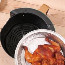 10 pièces Plateau en feuille d'aluminium pour friteuse à air, boîte en papier spécial, boîte de barbecue, bol en feuille d'aluminium pour la cuisson, plateau en aluminium absorbant l'huile pour la maison. Peut être utilisé pour le grillage, la friture de poitrine de porc, la mise en place de fruits et le service de légumes.