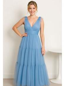 Women Dresses - Baby Blue - View 1