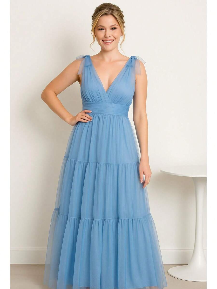 Women Dresses - Baby Blue - View 1