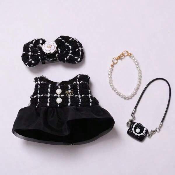 زي دُمية LABOBO] مجموعة التنورة السوداء من التول الملهمة للجيل الأول/الثاني، للزينة المعلقة