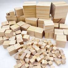 1CM-5CM 5 maten vierkante houten blokken onafgewerkte houten kubussen DIY knutselmodelmateriaal