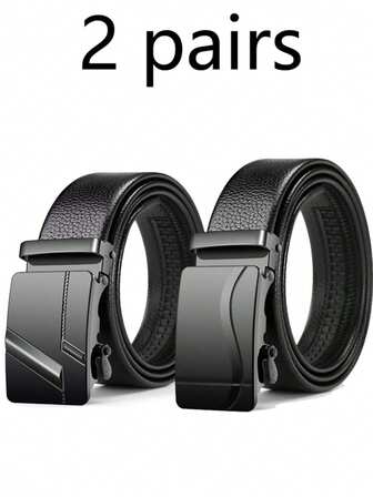 2 stuks veelzijdige casual en zakelijke automatische gesp riem zomer, school herfst, herfst, Halloween herfst-winter accessoires, geschikt voor tieners, jongeren, mannen, casual, buiten, sport, vakantie, afstudeercadeaus, verjaardagen, dagelijks gebruik