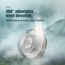 Must - Have For Outdoor Enthusiasts! Portable Mini Bladeless Electric Fan, Adjustable 3 - Speed Suspended Waist Fan With Rotating Body, Ultra - Silent And Perfect For Any Outdoor Activity