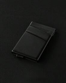 Tarjetero VULKIT con bolsillo para dinero, billetera emergente, bloqueo RFID, estuche delgado de metal para tarjetas bancarias, con capacidad para 5 tarjetas y billetes - VC104 Vino - Ver 5