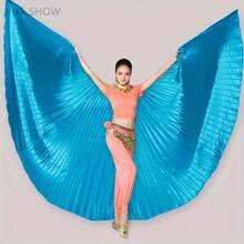 1 件肚皮舞翅膀,舞蹈翅膀舞台表演道具 360 度斗篷蝴蝶翅膀金色斗篷,街头摄影,派对,狂欢节服装,性感夜总会服装万圣节 - 翅膀 - 查看 16