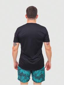 Men's Dry Short Sleeve Gym Training T-Shirt - màu đen - Xem 2