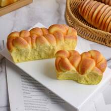 1个逼真可撕面包毛毛虫模型食物道具，减压挤压玩具，工艺装饰摆件 - 彩色 - 查看 2