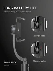 AXNEN Handliche Smartphone Gimbal Handstabilisator mit Stativ Selfie-Stick, faltbarer Gimbal mit kabellosem Fernbedienung für Smartphones