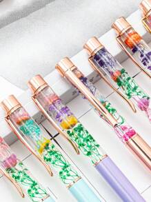 Spersonalizowany długopis z serii Preserved Flower z nadrukowanym logo, odpowiedni jako prezent szkolny, długopis reklamowy, artykuły szkolne, prezenty na Dzień Nauczyciela, gadżety firmowe i artykuły biurowe