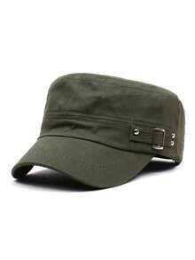 1pc Unisex Rivet Army Cap Flat Top Baseball Cap With Adjustable Strap, Suitable For Outdoor, Mountaineering, Holiday, Daily Use, Sun Protection - Multicolor - View 21