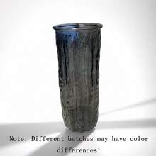 1 pièce Vase en verre droit très attrayant de style Ins, vase en verre glacé pour fleurs, décoration d'arrangement de fleurs en verre transparent