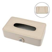 通用车载纸巾盒，皮革餐巾架，后座遮阳板悬挂式纸巾分配器，汽车座椅靠背带纸巾盒