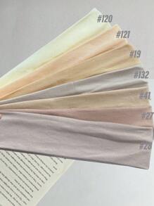 1 Stück hellbraunes einfarbiges Sport-Yoga-Stirnband, schweißabsorbierendes elastisches Haarband für Männer & Frauen, Laufen, Fitness Turban Stirnband Schweißband