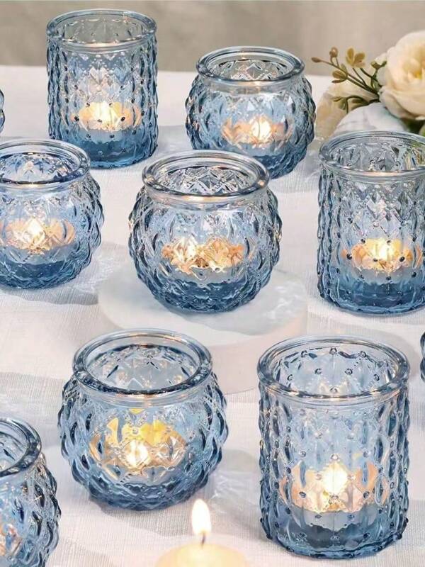 3 Stück 2025 kristallklares Glas Kerzenhalter Set, moderne Boho Chic Heimdekoration für Esszimmertisch, Hochzeit & Partydekorationen, Jahrestag, Valentinstag, Geburtstag, Abschluss, Einweihungsgeschenk, elegante schwebende Kerzendekoration, vielseitig für Wohnzimmer und Schlafzimmer, Luxus Glas Teelichthalter