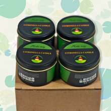 1/2/3/4pcs Citronella Candles Made From Natural Citronella Oil And Soy Wax, 70g Each, 8-Hour Burn Time, Outdoor And Indoor Citronella Scented Candle Gifts. Suitable For Home Decor, Summer Holidays, Aromatherapy, Stress Relief, Meditation, Yoga, Relaxation And Sleep Aids, Reusable Jars For Men And Women