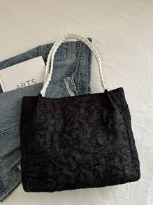 Bow Accent One Shoulder Tote Bag, Vacation Style
