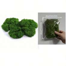 Künstliche Moos Matte Dekoration, 30/50/100g, Polyester bepflanzt und imitierte kleine Landschaftsbegrünung, geeignet für Feiertagsdekorationen zu Weihnachten und St. Patrick's Day, frühlingshafter Raumdekor und Heim Dekoration