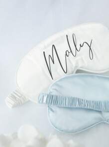 3 pièces Masque pour les yeux personnalisé avec un chouchou et un sac de rangement. Masque de sommeil monogramme personnalisé, chouchou à cheveux. Meilleur cadeau de demoiselle d'honneur, cadeau de fête de mariage. Faveur de mariage personnalisée. Ensemble de masque pour les yeux et chouchou en satin de soie imitation . Cadeau pour les demoiselles d'honneur, faveurs de mariage