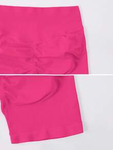 NcmRyu Women Solid Color Short Fitted Versatile Running Workout Shorts