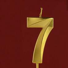 1 件数字生日蜡烛，用于蛋糕装饰和派对用品，生日蛋糕派对烘焙甜点蜡烛配件母亲节毕业典礼 - 金色 - 查看 20