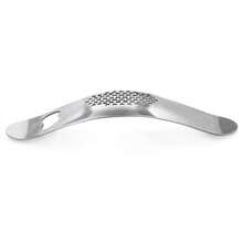 Kitchen Tools Stainless Steel Curved Manual Garlic Press Garlic Puree 2-In-1 Bottle Opener Garlic Puree Press
