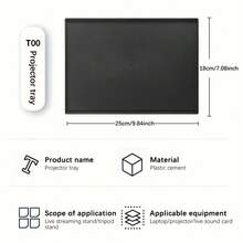 ZZPQVT 110 英寸通用投影仪三脚架带托盘，可调节铝合金支架，适用于 HY300、HY320、HY320mim 投影仪、相机、智能手机、平板电脑、笔记本电脑 - 托盤支架 - 查看 7