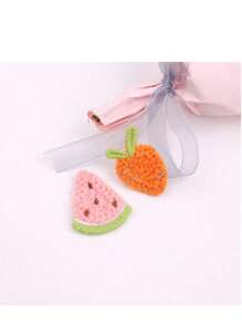 6 Stücke süße Cartoon Frucht gestickte Aufnäher, DIY Haaraccessoires & Bekleidung Erdbeere Aufnäher, geeignet für Jeans, Hüte, Kleidung, Taschen und andere bestickte Aufnäher