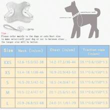 Dog Harness With Leash Set, No Pull Adjustable Reflective Step-In Puppy Pet Vest Harnesses For Small Medium Large Dogs And Cats