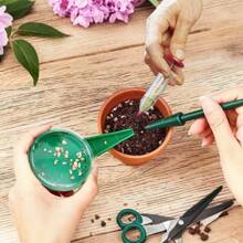 2 pièces distributeur de graines portable, facile à utiliser, convenant à toutes les graines avec un semoir manuel, idéal pour les outils de jardinage et d'entretien de la pelouse, distributeur de graines sur demande