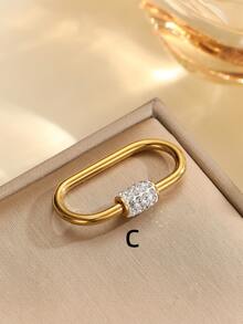 1 件金色不锈钢螺丝扣、连接环、登山扣、钥匙扣、狗绳配件、简约优雅的金属钥匙扣