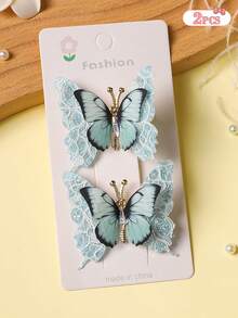 2pcs Bohemian Style Butterfly Decor Hair Clips, Gift For Women Claw Clips Hair Claws Hair Barrettes - Multicolor - View 10