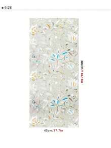 1m/3m Rainbow Tulip 3D Window Film, Privacy Window Film, Decorative Colored Glass Window Film, Anti-UV Glass Sticker, Suitable For Rental Homes, Balcony, Bedroom Translucent Windows, DIY Glass Film, No-Glue Glass Film