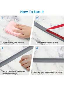 1pc,Waterproof Strip Self-Adhesive Strip - Kitchen And Bathroom Seamless Water Partition, Kitchen Bathroom Sink Wash Basin Water Partition Strip, Bathroom Waterproof Strip, Shower Room Waterproof Strip, Height 12mm/0.47in* Width 20mm/0.79in