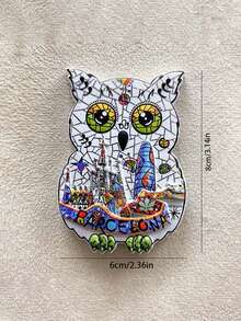 1pc Spanish Travel Souvenir Creative Painted Magnetic Architecture Fridge Magnet Home Decor - Multicolor - View 8