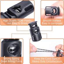 20/30/40/50/100 Stück Einzelloch Kunststoff Kordelstopper, elastische Schnürsenkel Stopper, Kordelstopper Schnallen, elastische Kordel Handschuh Stopper, Kapuzen Clips