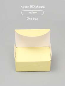 1 套 100 张创意盒装 DIY 空白小卡片、明信片、书签、便笺、便携式迷你卡片、学校用品、返校 - 彩色 - 查看 14