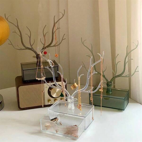 Deer Shaped Jewelry Organizer Rack, Display Stand For Earrings, Necklaces, Bracelets, Desktop Jewelry Holder For Women Storage Organizer Travel Essentials Gift Back To School