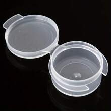 5/10/20/50pcs Sample Transparent Plastic Bottle, 5g Transparent Plastic Button Cap, Mini Q Cover,Small Mini Cosmetic Container Jars Suitable For Nail Art, Jewelry, Powder And Lip Balm