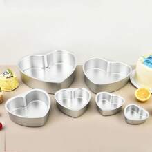 1 Piece Heart Shaped Anode Cake Baking Mold, 4/5/6/8 Inch Aluminum Non-Stick Anode Mold With Removable Bottom, Perfect For Valentine's Day, Christmas Birthday, Wedding, New Year Celebrations, Suitable For Cake Shops, Home-Made Cakes, Chiffon Cakes, Cheesecake Making | Elegant Cake Decoration | Aluminum | Kitchen Baking Mold | Mousse Cake Baking Tools | Baking Accessories | Cake Mold