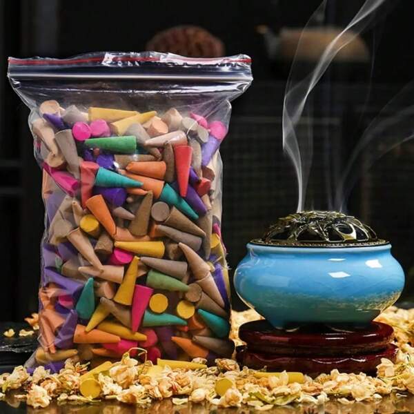 10pcs/50pcs/100pcs Premium Incense Cones, Suitable For Home, Study, Yoga, Eucalyptus, Sandalwood & Floral Scents, For Meditation, Cleansing And Bathroom Odor Elimination