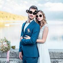 1 chiếc ly trang trí đám cưới, ly trang phục cô dâu chú rể, đạo cụ chụp ảnh tiệc hoạt động, ly trang trí ảnh tiệc cưới, đồ dùng trang trí tiệc cưới cho cô dâu - Nhiều màu - Xem 4