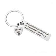 16 Chaveiros de Agradecimento para te deixar orgulhoso do seu trabalho. Adequado para dar presentes de agradecimento a funcionários, colegas, professores, mentores, médicos, enfermeiros, treinadores, presentes de aniversário, presentes escolares e de formatura, presentes surpresa de recompensa da equipe, presentes de amizade, acessórios de carro, encantos de bolsa, mochilas escolares, acessórios fofos góticos Y2k, Halloween, Dia dos Professores, Natal