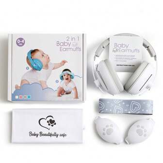 1pc Baby Ear Protection Premium 2 In 1 Design Noise Reducation EarMuffs, Outdoor Sleep And Airplane Traveling Anti-Noise Headphones