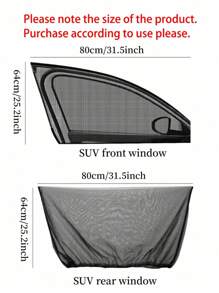 Parasol universal para autos y SUV, protección UV y anti-mosquitos de gasa elástica para ventanas, parasol para ventanas laterales delanteras y traseras, nuevo accesorio protector de malla