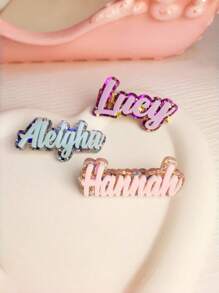 One Customized Acrylic Duckbill Clip, A Personalized Name Hair Accessory, A DIY Letter Gift Hair Clip, And A DIY Name Hair Clip. This Is An Excellent Gift That Is Highly Suitable For Giving To Good Friends At The Start Of The School Term. It's A Children's Hair Clip, A Customized Name Hair Clip, And A Customized Children's Hair Clip. It Is The Best Gift To Give To Friends On Mother's Day And Children's Day.