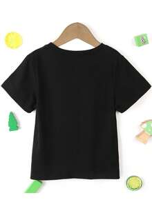 5 THINGS YOU SHOULD KNOW ABOUT MY PAPA Printed Girls T-Shirt - 黑色 - 查看 2